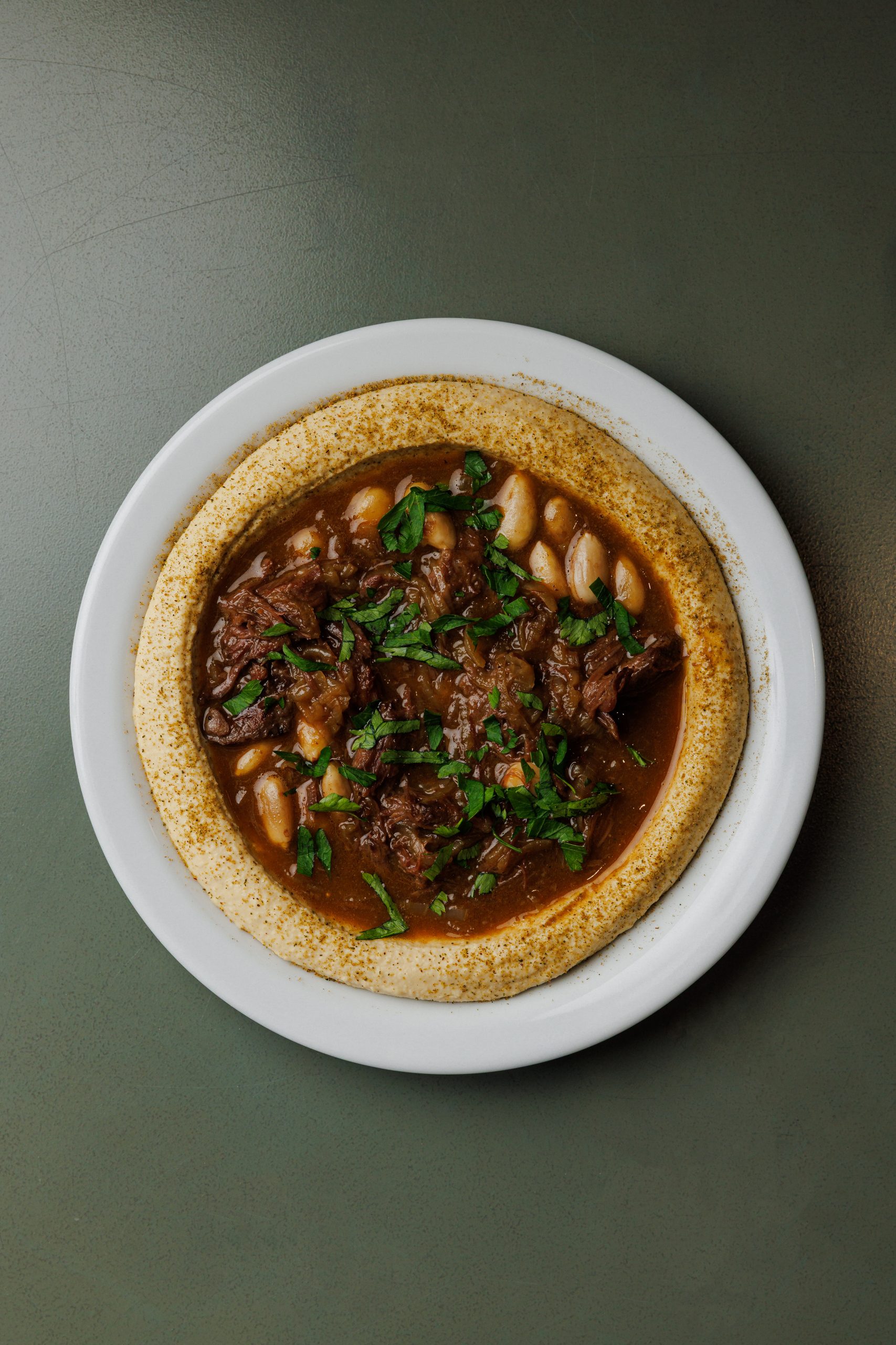 с рваной говядиной и миндалём 2